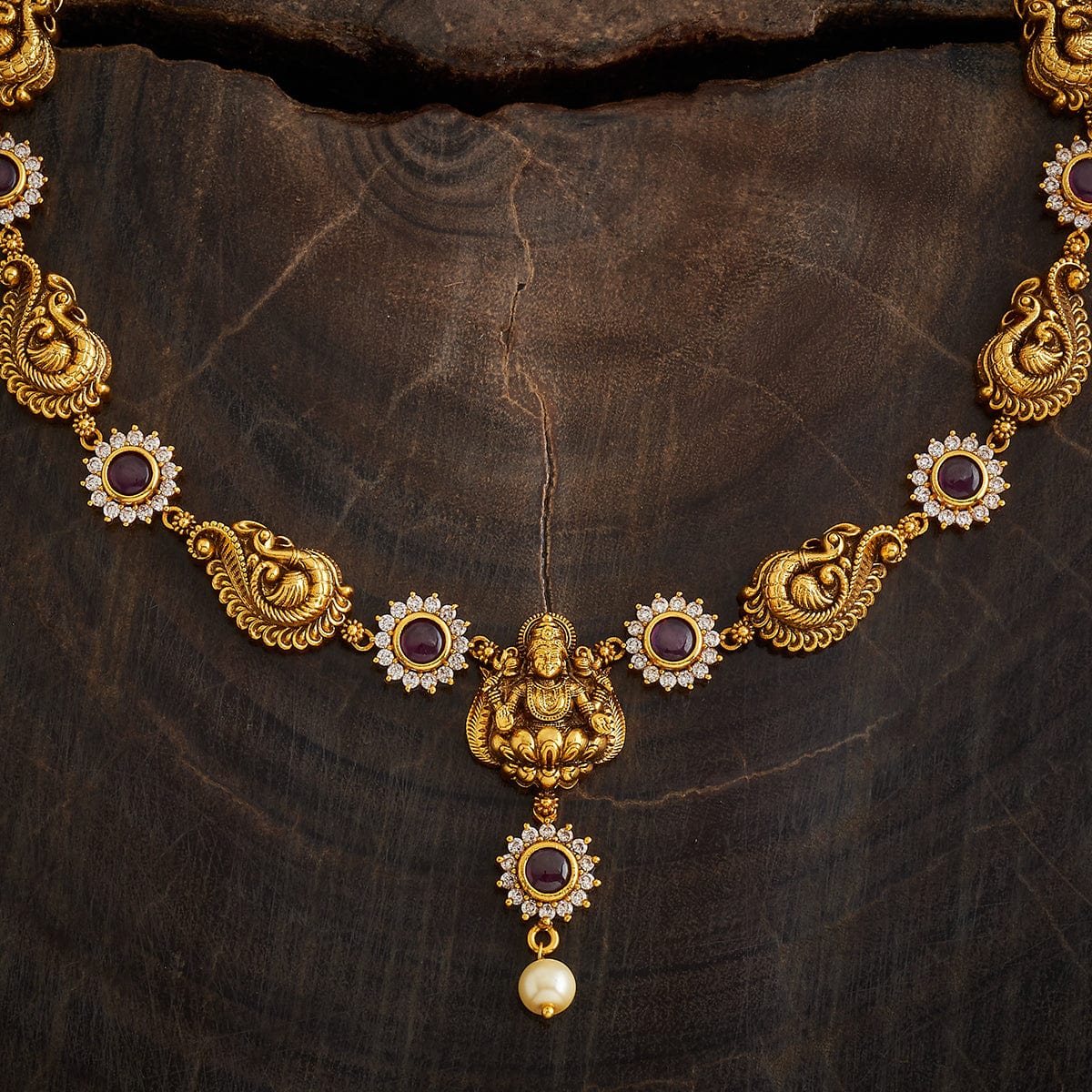 lotus gold Antique Necklace