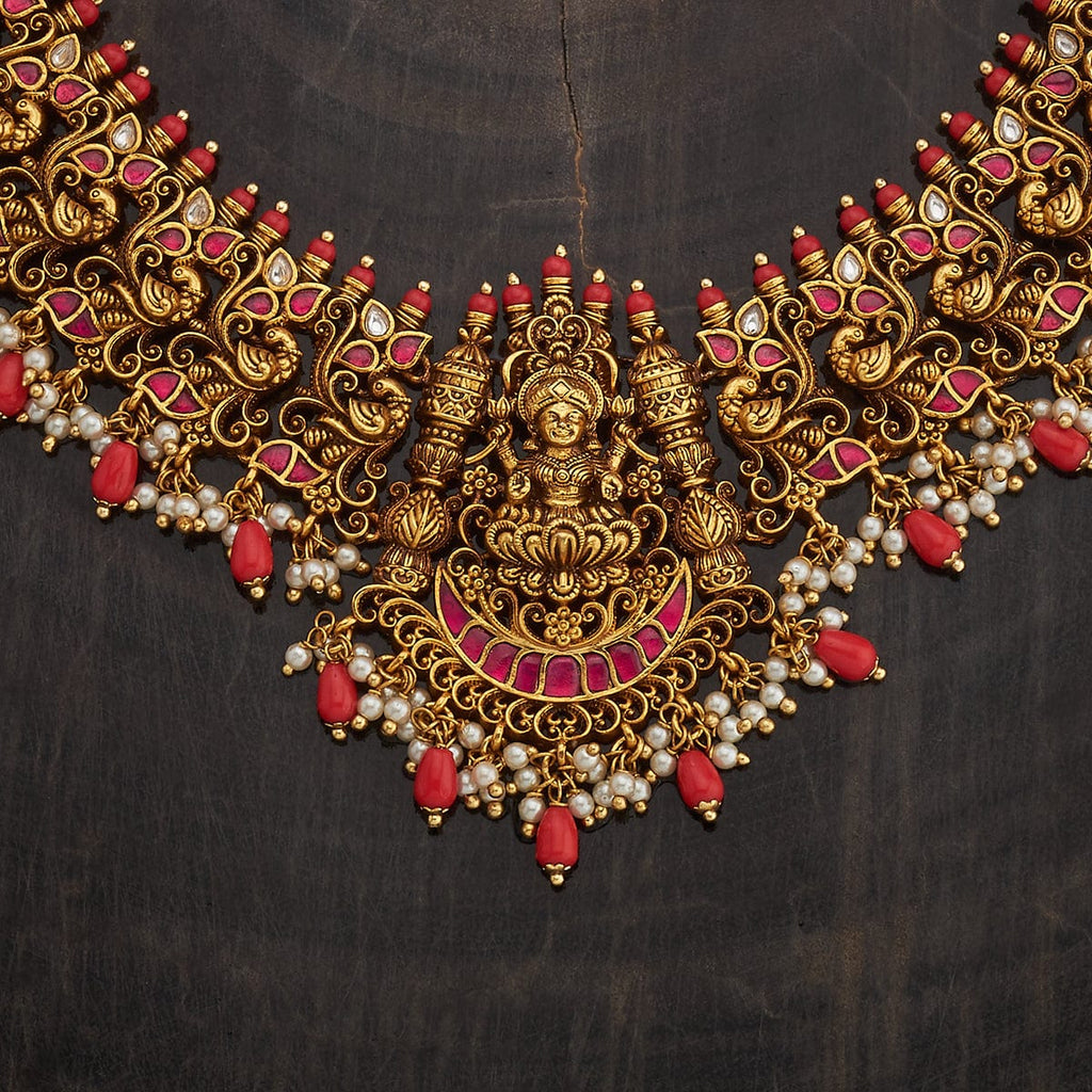 Temple Antique Synthetic Stones Necklace