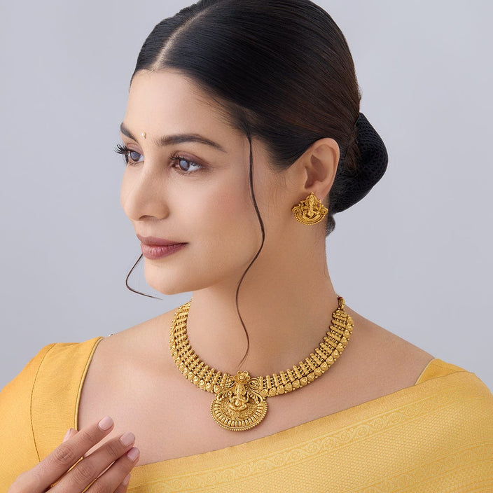 Ganesh Temple Antique Necklace