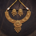 Traditional South Indian Gold Platted Antique Necklace