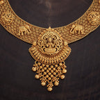 Traditional South Indian Gold Platted Antique Necklace