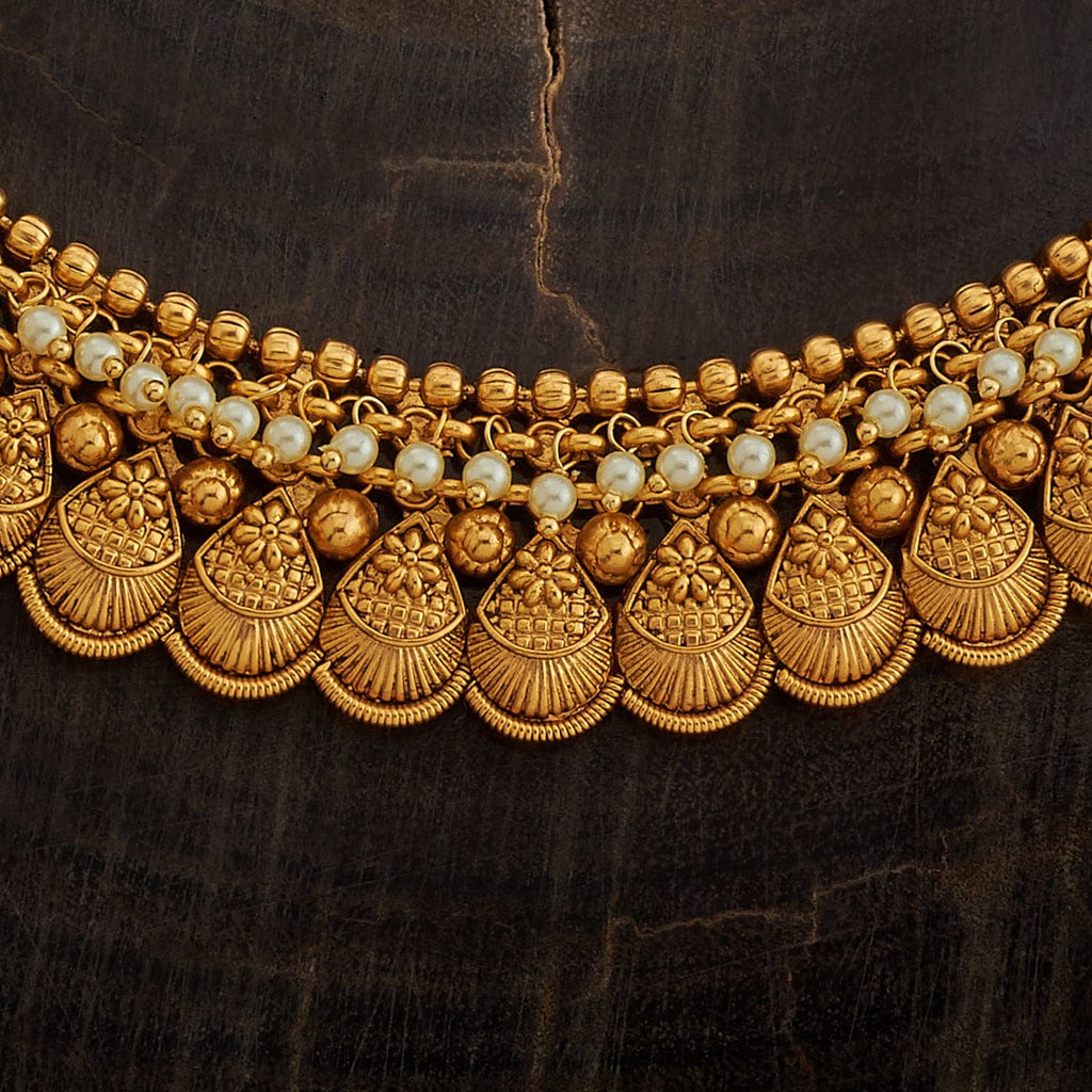 Flower Design Festive Antique Necklace