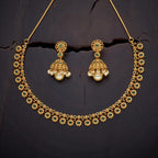 Short Gold Temple Antique Necklace Set