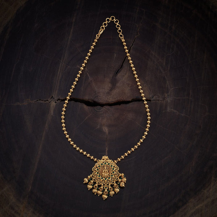 Single Line Stones Temple Antique Necklace