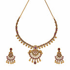 Pendant Stone Antique Necklace set