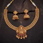 Haram with Lakshmi Devi Antique Necklace Set