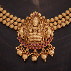 Haram with Lakshmi Devi Antique Necklace Set
