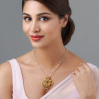 White Stone Chain Antique Short Necklace