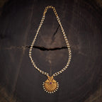 White Stone Chain Antique Short Necklace