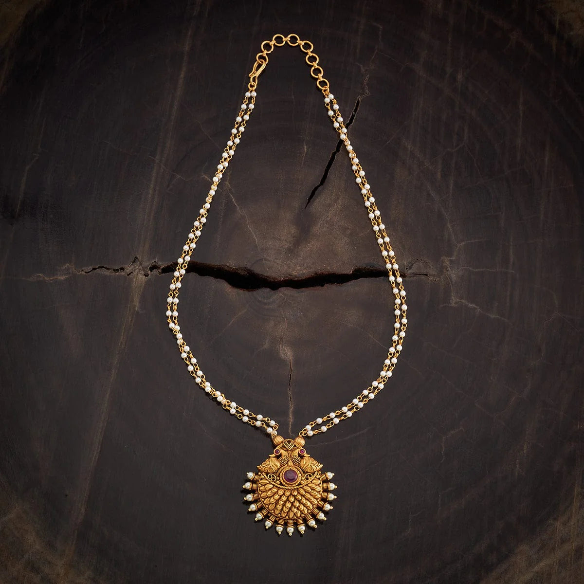 White Stone Chain Antique Short Necklace