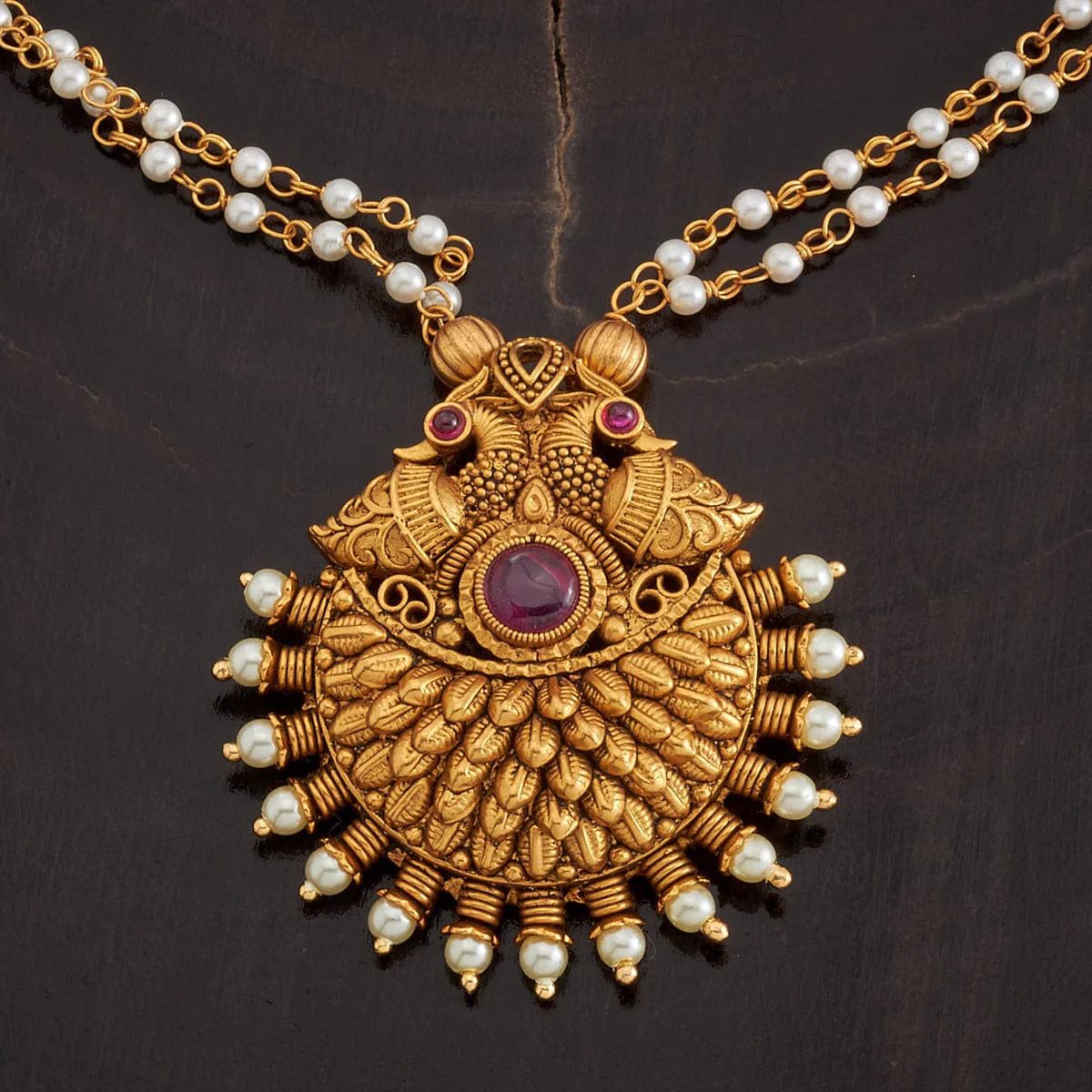 White Stone Chain Antique Short Necklace