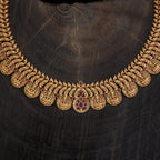 Red Stone Gold Antique Necklace