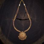 Yellow & Red Stone Antique Long Necklace
