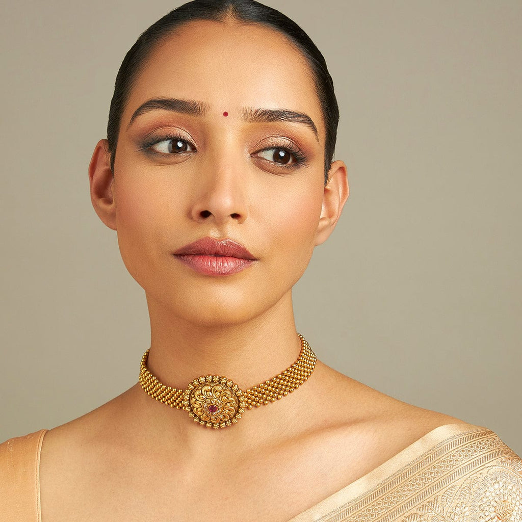 Antique Short Gold Necklace