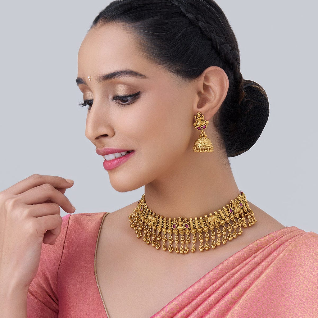 Antique ruby Gold Necklace