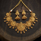 Traditional Gold Stones Antique Necklace Set