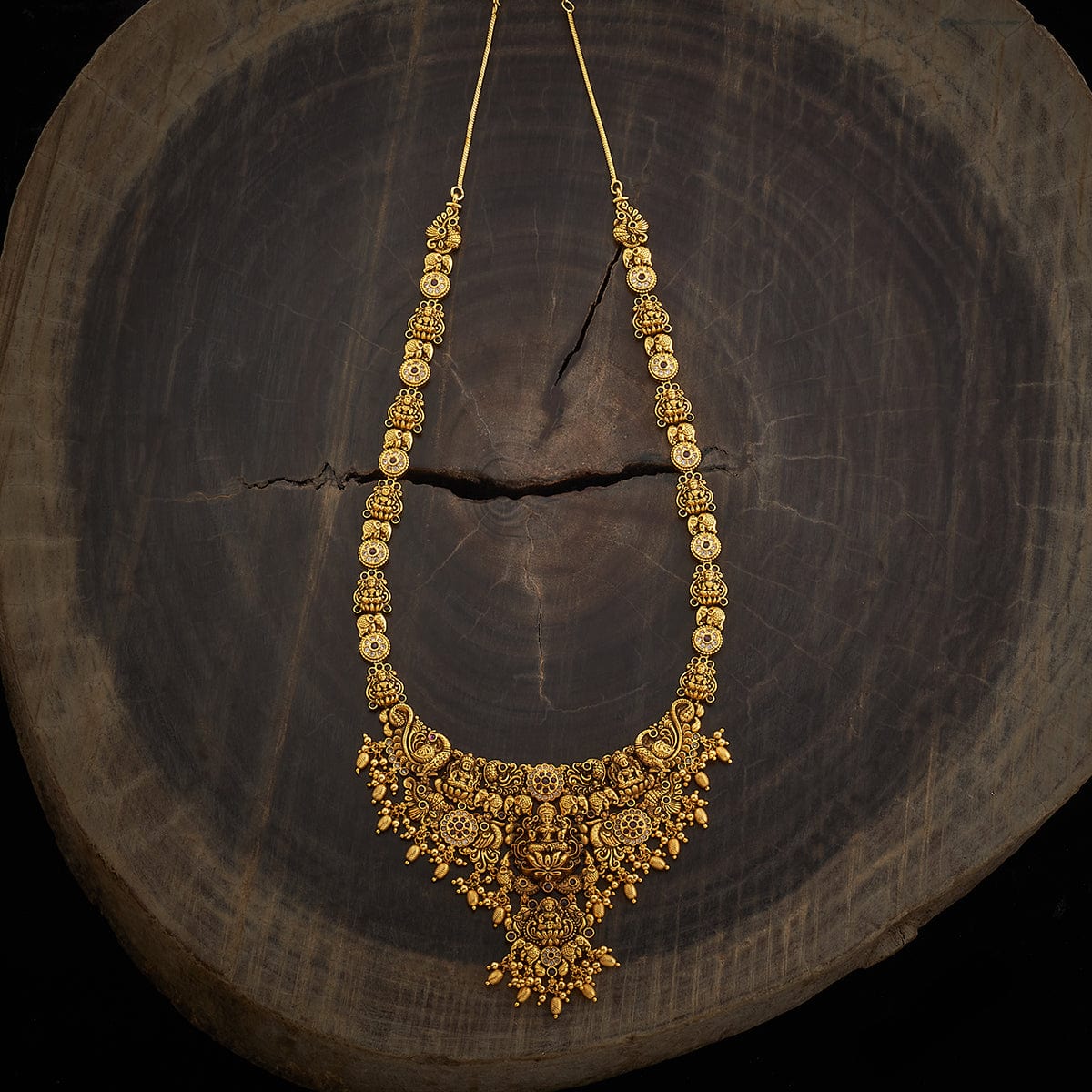 Lotus Blessings Lakshmi Antique Necklace