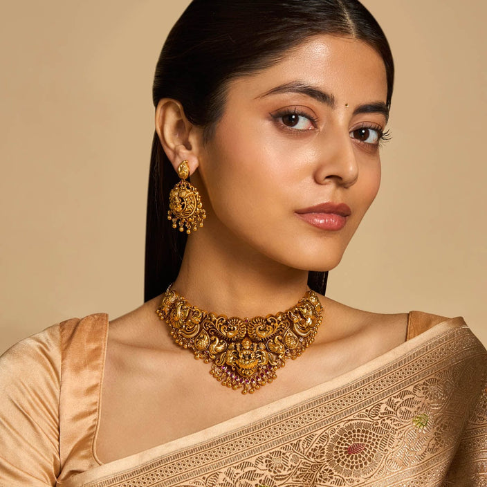 Antique Peacock Laxmi Necklace