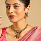 Elephant Lakshmi temple Antique Necklace