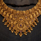 Flower and Lakshmi Design Antique Necklace