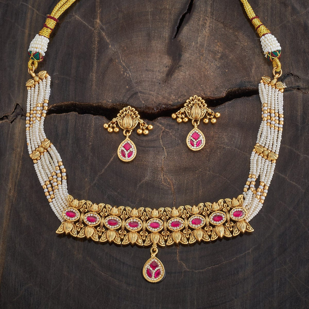 Pink Stone Antique Necklace