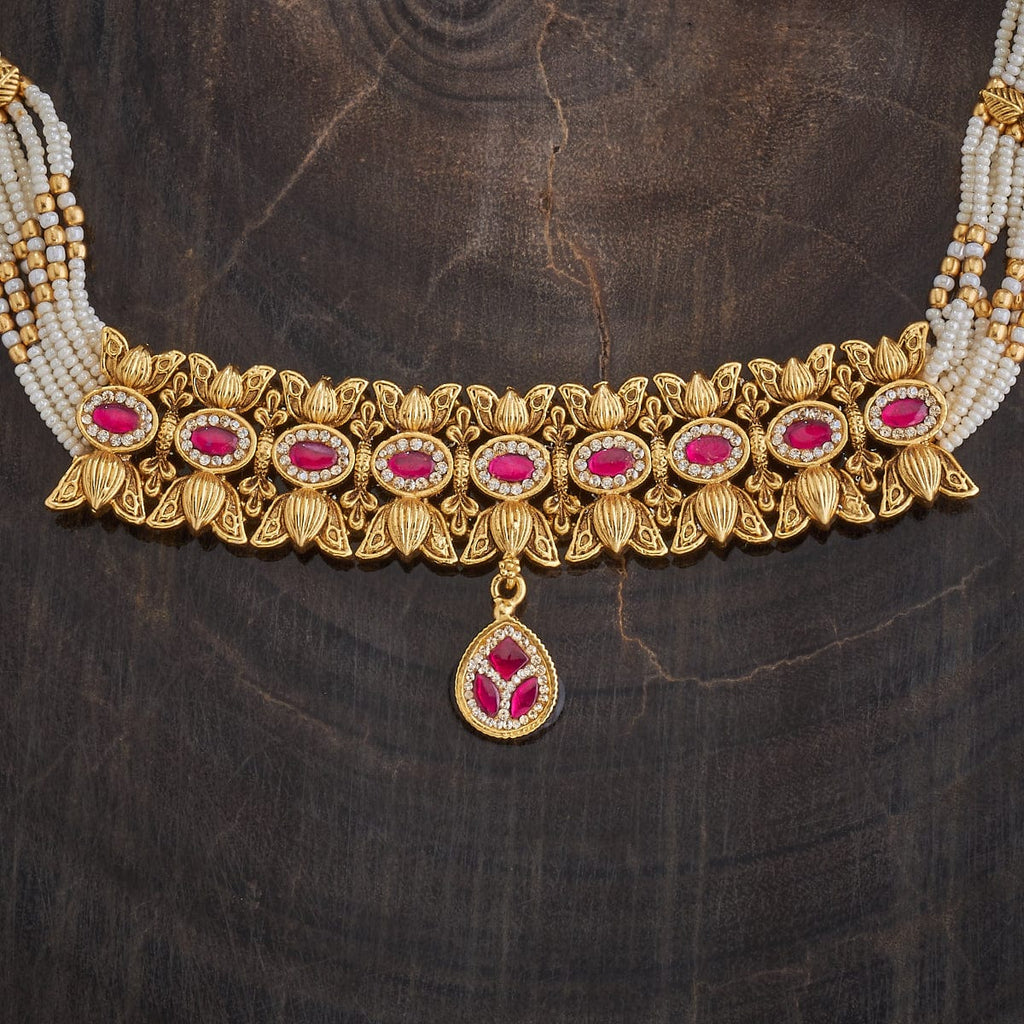 Pink Stone Antique Necklace