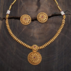 Short Golden Antique Necklace Set