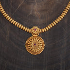 Short Golden Antique Necklace Set