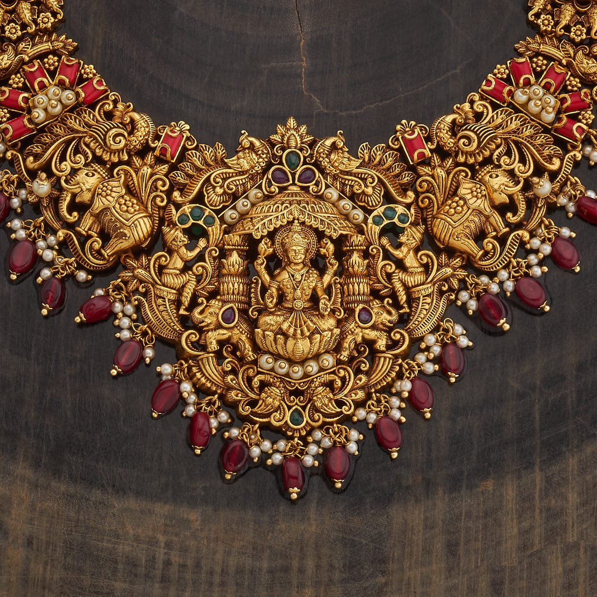Laxmi Temple Antique Necklace