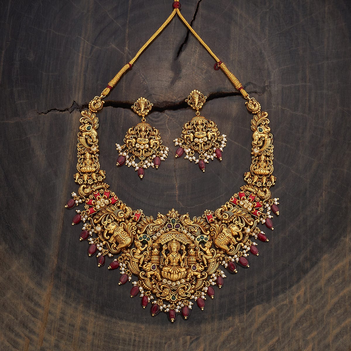 Laxmi Temple Antique Necklace