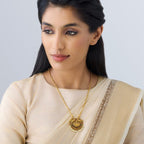 Gold Stone Peacock Antique Necklace