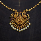 Gold Stone Peacock Antique Necklace