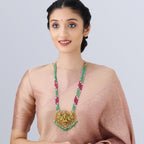 Green & red Stone Antique Long Necklace