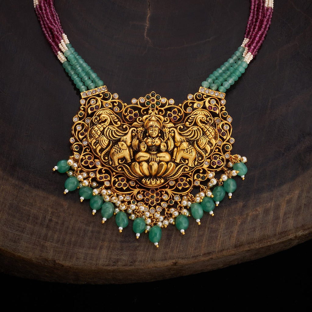 Green & red Stone Antique Long Necklace