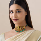 Antique Green Beads Necklace