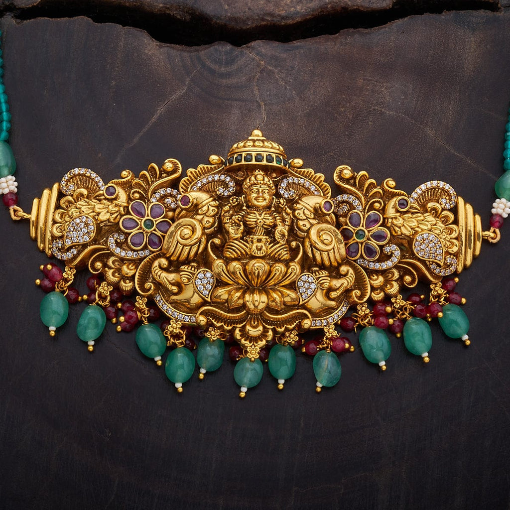 Antique Green Beads Necklace