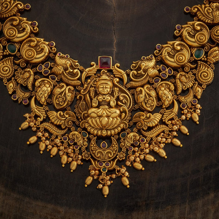 Designer Lakshmi Devi Kempu Wedding Antique Necklace set