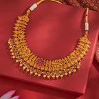 Flower Design Temple Antique Necklace