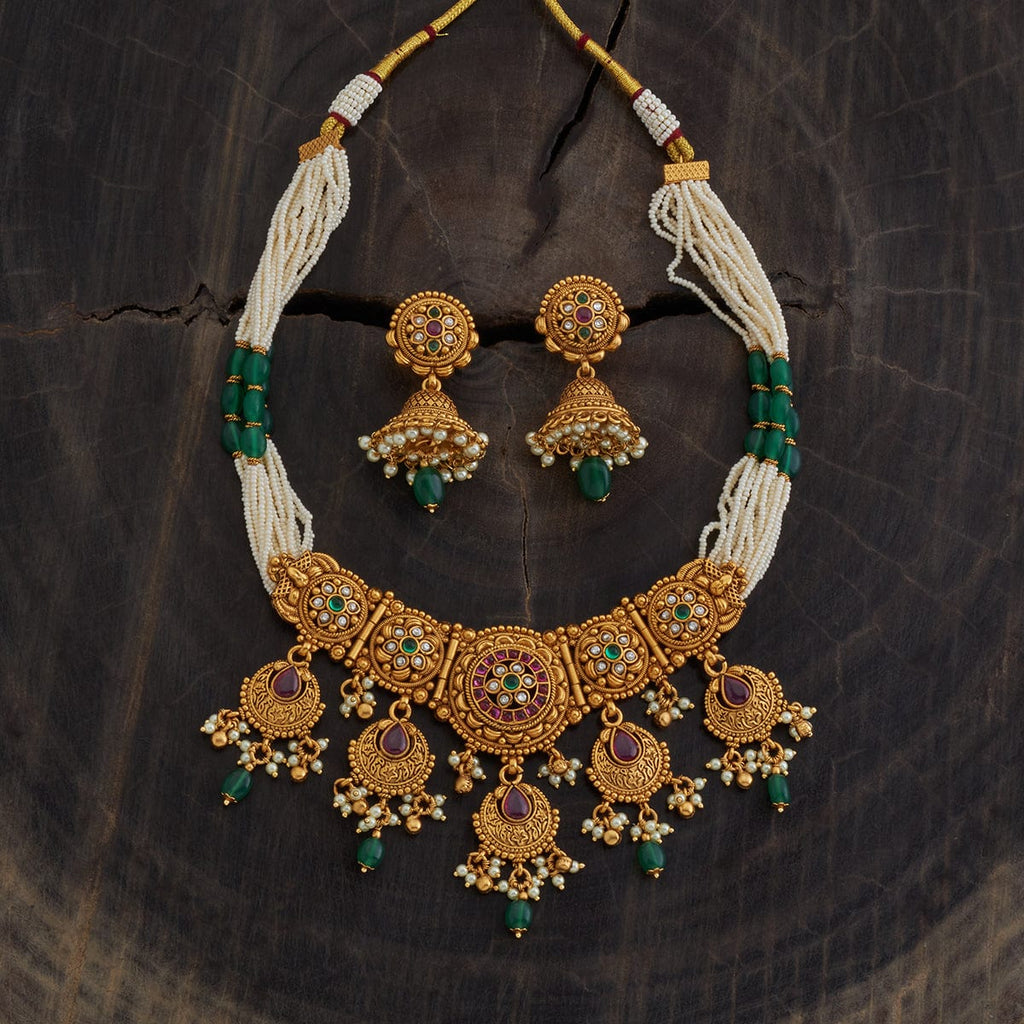Multi Layered Short Antique Necklace