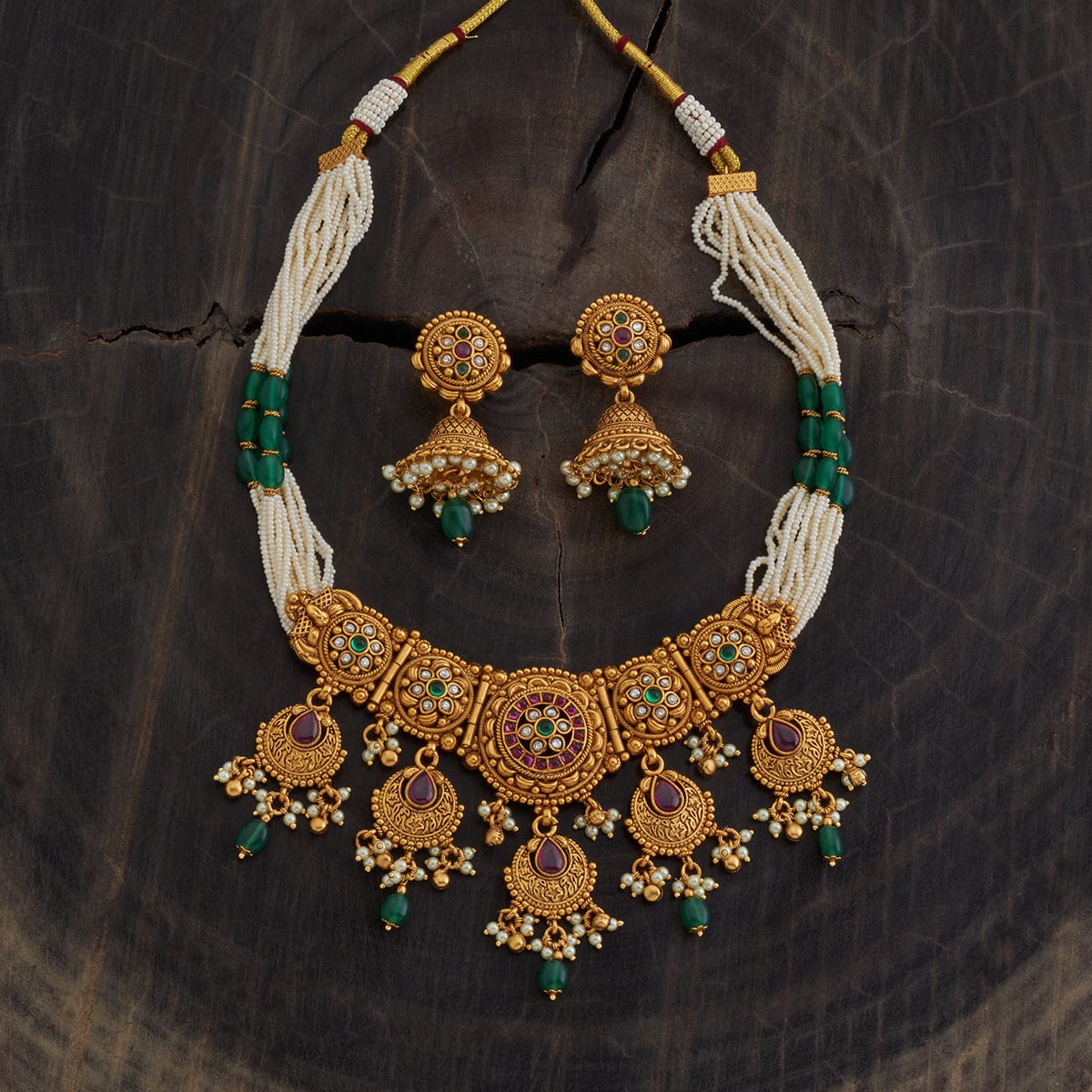 Multi Layered Short Antique Necklace