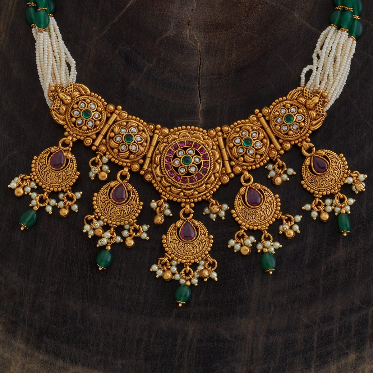 Multi Layered Short Antique Necklace