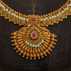 Flower Design Antique Beads Necklace