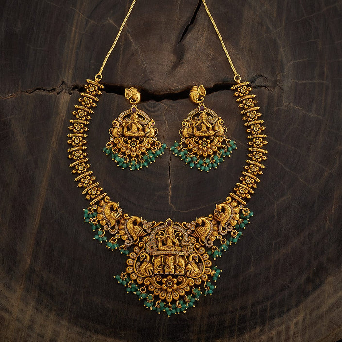 Green Zircon Stones Antique Necklace set