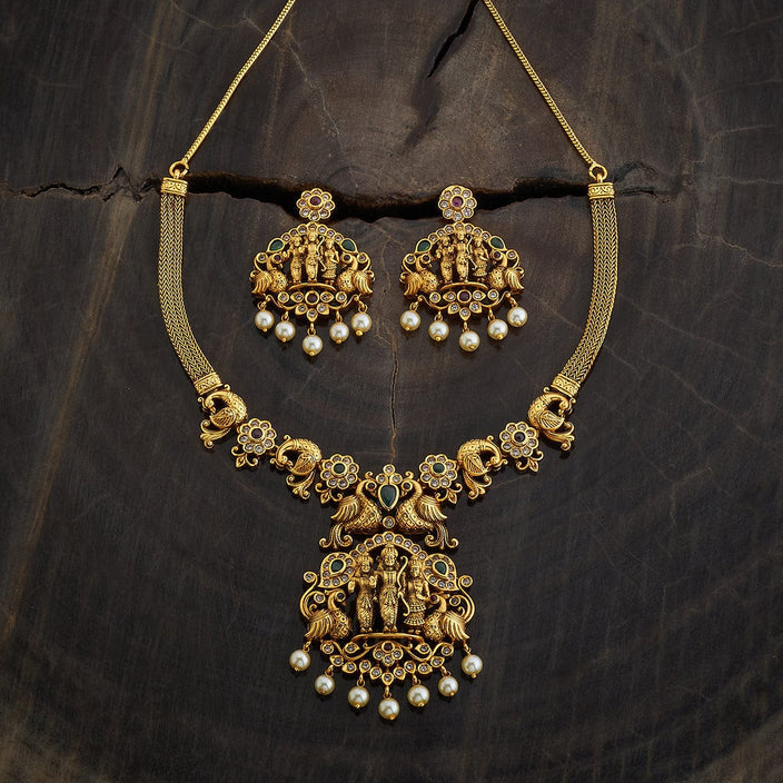 Antique Temple Ram Sita Laxman Necklace