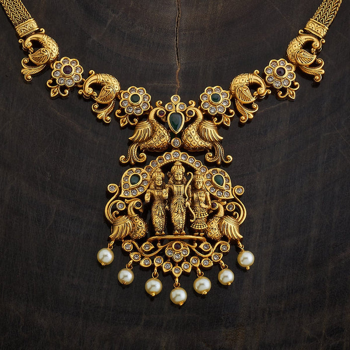 Antique Temple Ram Sita Laxman Necklace