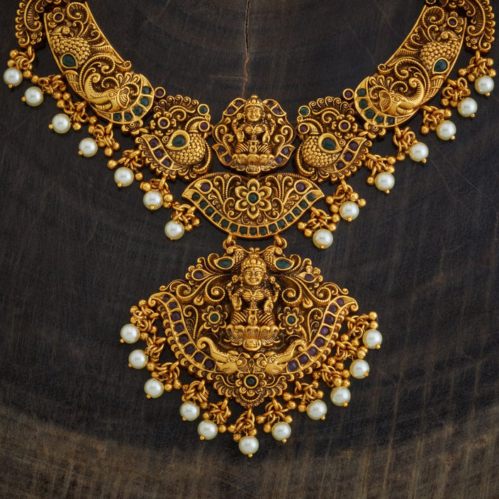 Maa Laxmi long haram Antique Necklace