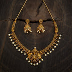 Flower and Lakshmi Design Antique Necklace
