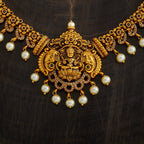 Flower and Lakshmi Design Antique Necklace
