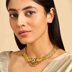 Peacock flower Antique Necklace