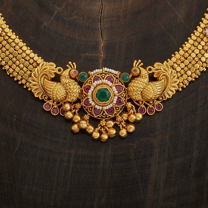 Peacock flower Antique Necklace